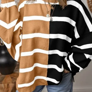 Women Colorblock Oversized Sweatshirts