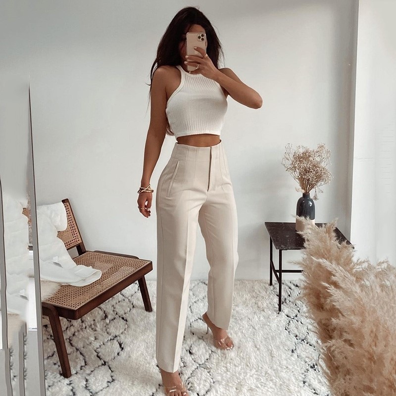 Women's Casual Fashion Straight Leg Pants - Image 2