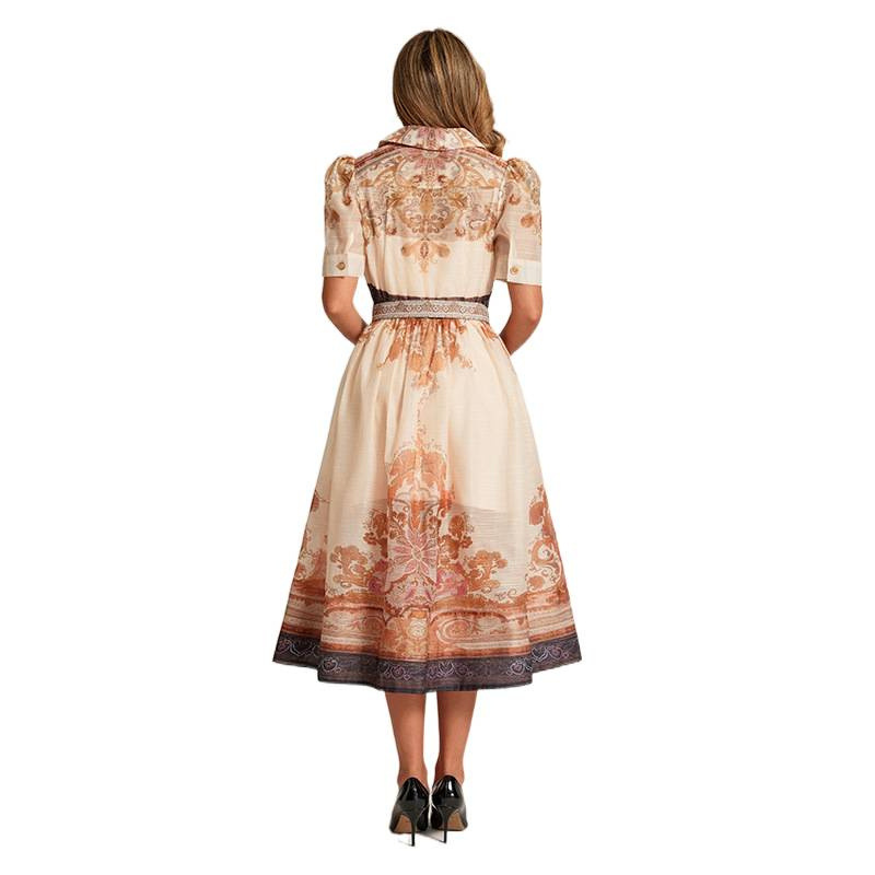 Real-shot Style French Niche Elegant Printed Dress - Image 2
